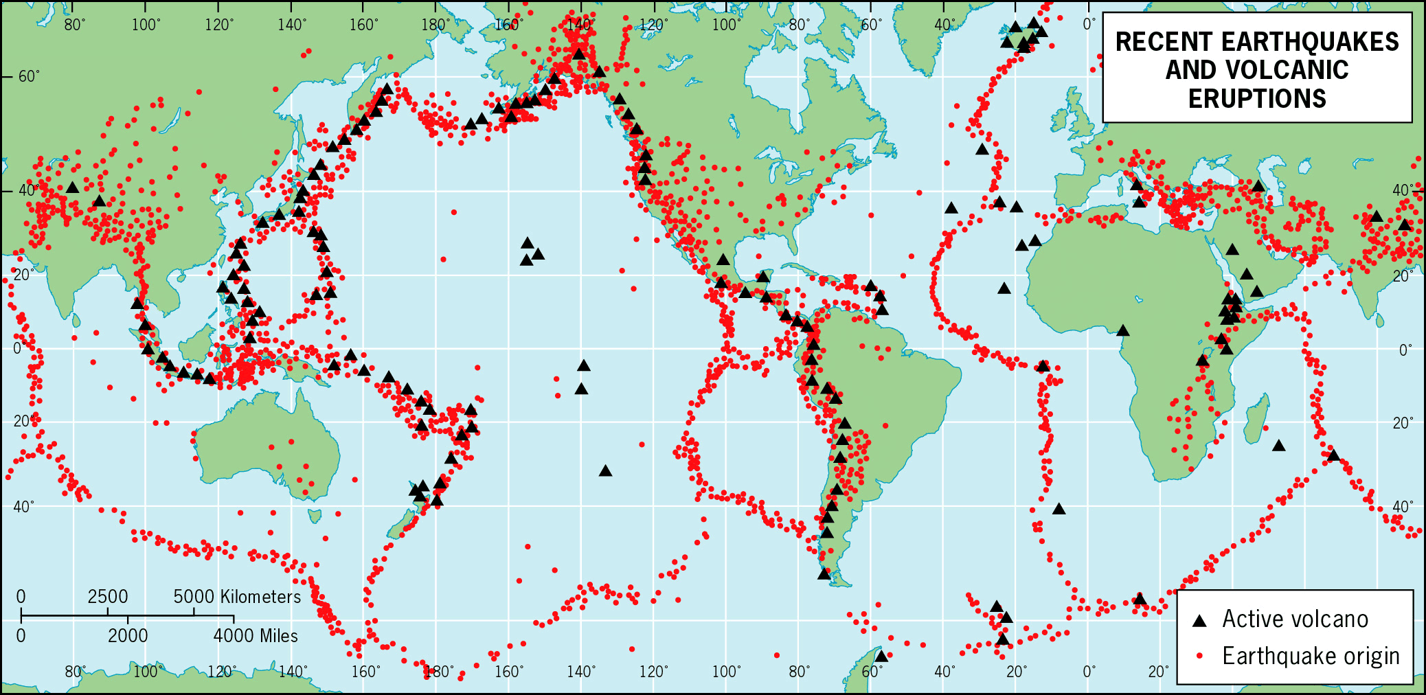 Карта Землетрясений И Вулканов Онлайн
